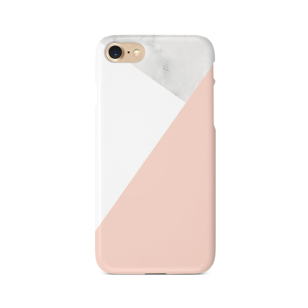 White & Pink Marble - 3D Clip Case - Ai Printing