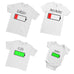 Positive Battery Level Dad Mommy Kid Baby - Family Matching T-Shirts - Ai Printing
