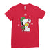 Cute Snoopy Christmas Graphic T-Shirt for Women's - Ai Prinitng 