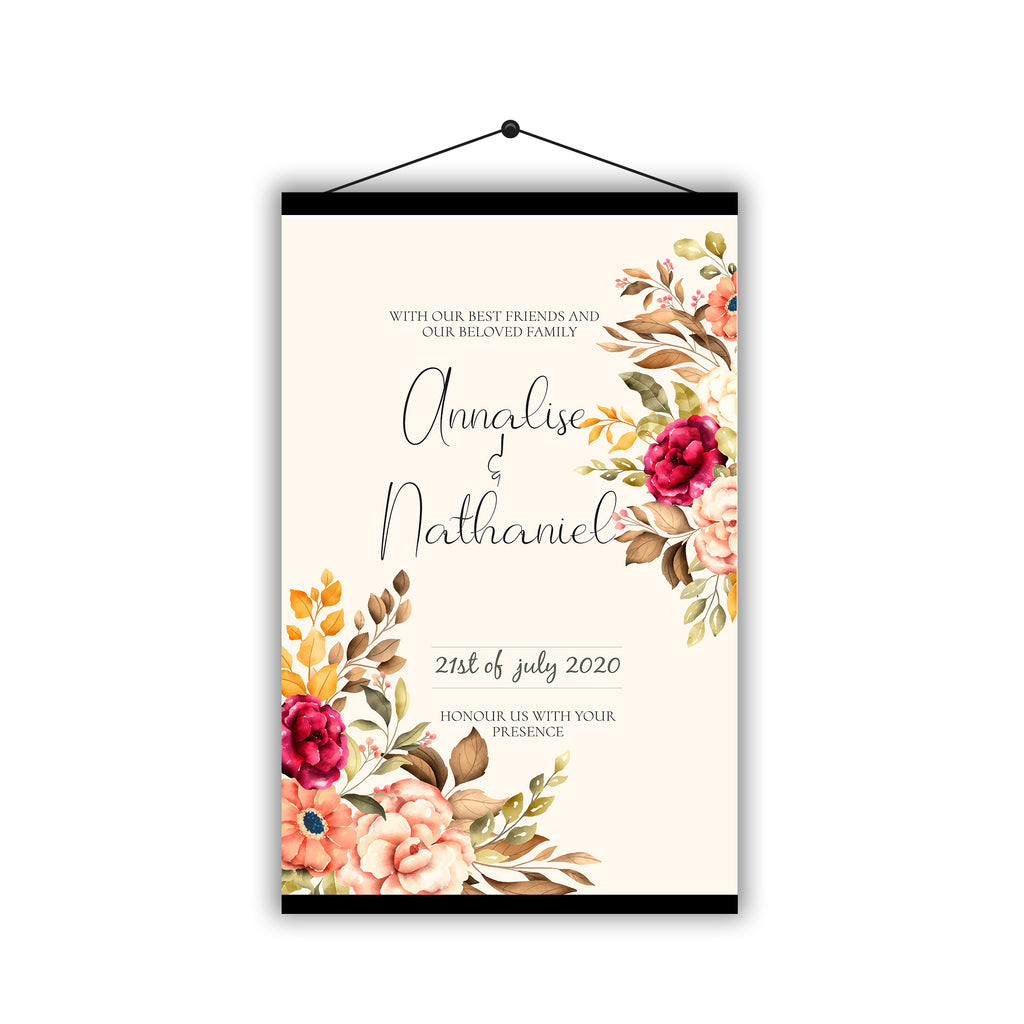 Personalised Wedding Welcome Sign Table Plan Planner Programme - Hanging Poster | Ai Printing - Ai Printing