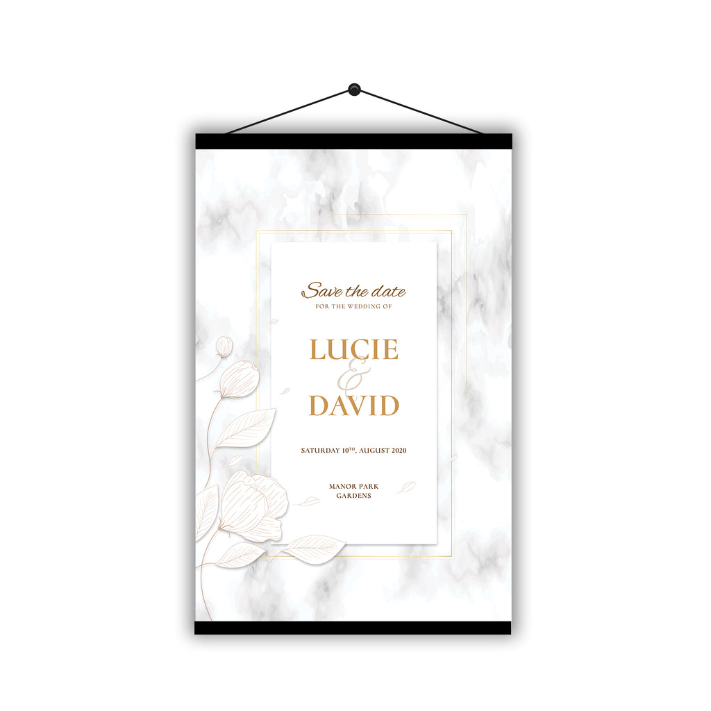 Personalised Marble Wedding Welcome Sign Table Plan Planner Programme - Hanging Poster | Ai Printing - Ai Printing