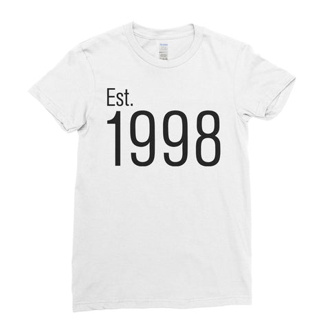 Personalised Est. Year of Birth Valentine T Shirt - Valentine's Day T-Shirt - Women - Ai Printing - Ai Printing