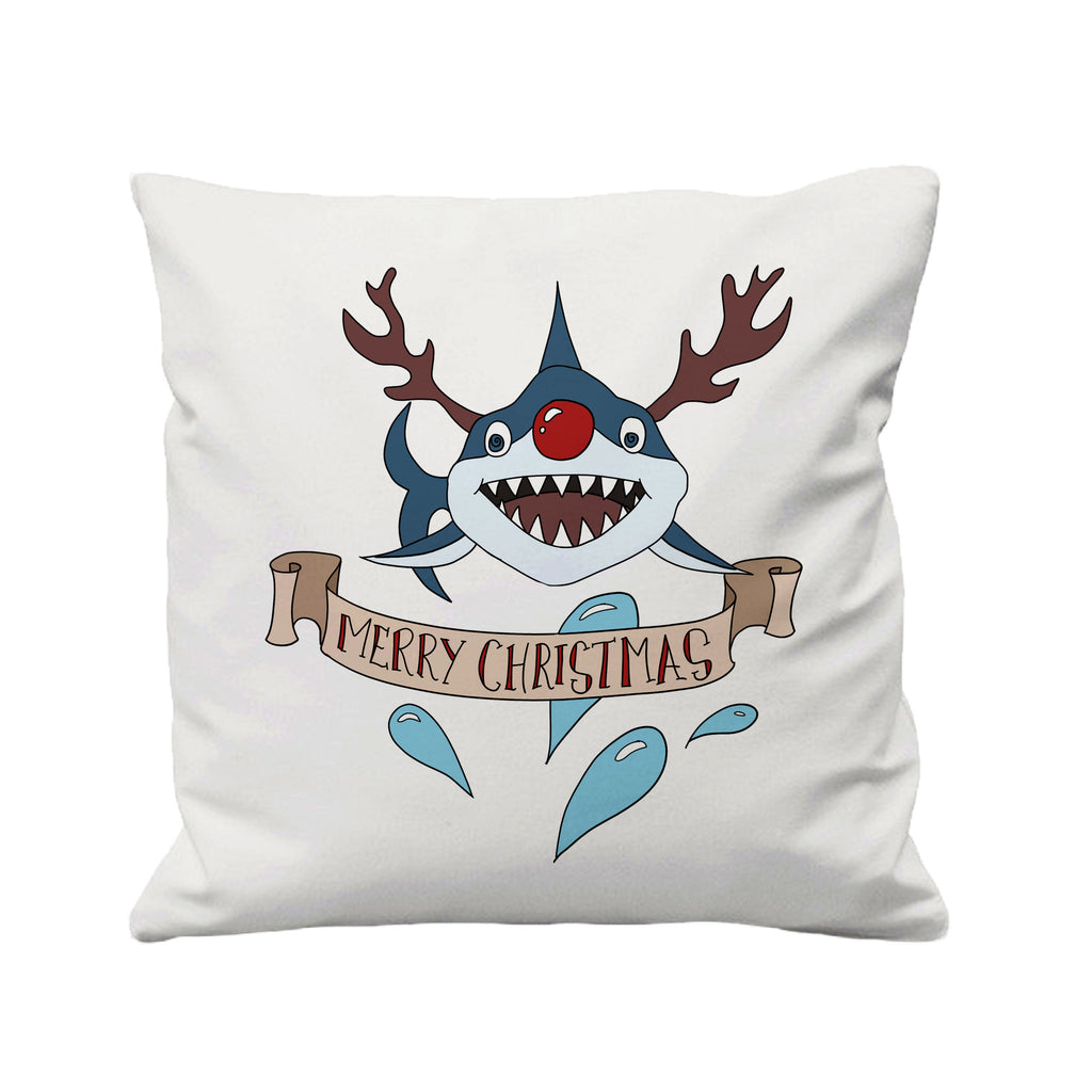 Merry Christmas Reindeer Shark - Cushion Cover - 41 x 41 cm - Ai Printing