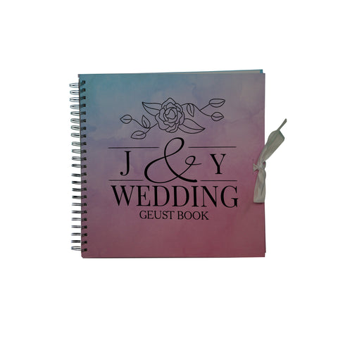Personalised Wedding Gust Scrapbook Engagement Anniversary Book  - Scrapbook  Spiral Bound - Ai Printing
