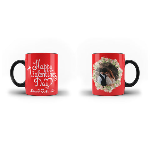 Valentine's Day Love Romantic Happy Gift Mug - Personalised Mug - White Magic Valentine - Ai Printing