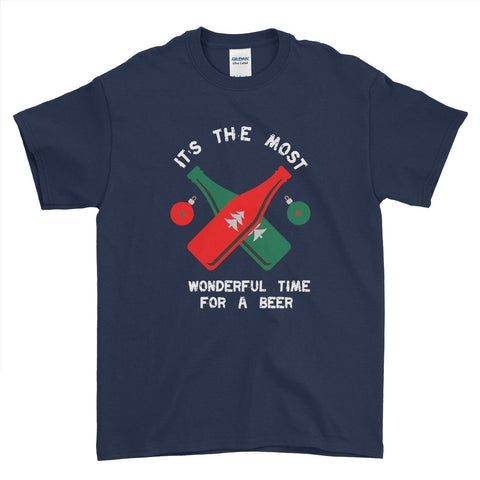 Christmas Its The Most Wonderful Time For Beer - T-Shirt - Mens - Ai Printing