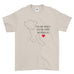 Personalised Couples Location Connecting T Shirt - Valentine's Day Shirt T-Shirt - Men - Ai Printing - Ai Printing