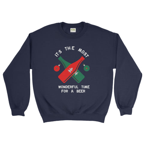 Its The Most Wonderful Time For Beer Christmas Unisex Sweatshirt - Ai Printing - Ai Printing