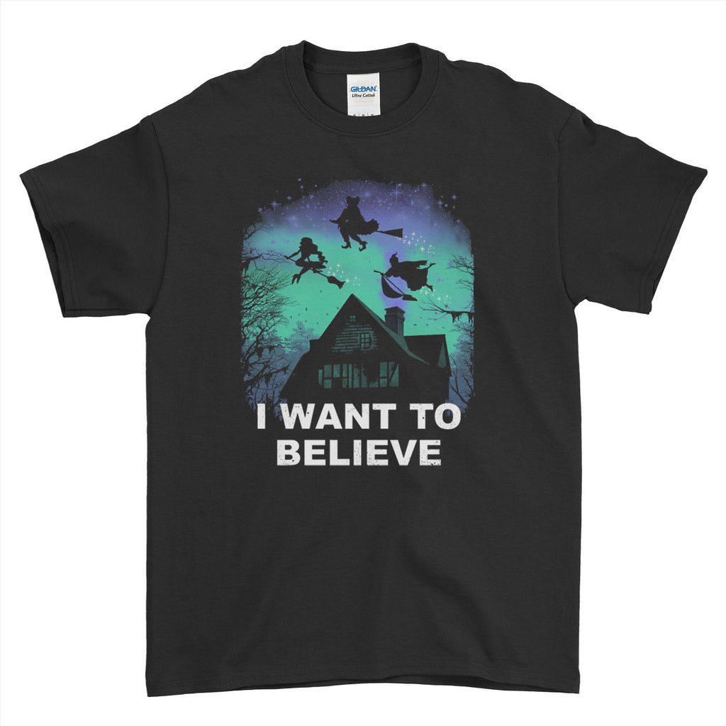 I Want To Believe Witch Halloween Screaming FunnyMens T-Shirt | Ai Printing