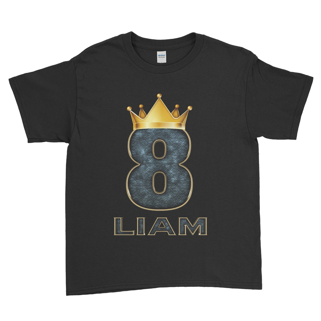 Personalised Name Age King Queen Birthday Kids T-Shirt - Ai Printing