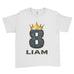 Personalised Name Age King Queen Birthday Kids T-Shirt - Ai Printing