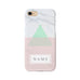 Green Triangle & Pink Marble - 3D Clip Case - Ai Printing