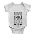 Personalised Name Cute Auntie Loves Me Birthday Shower Gift Baby Vest - Baby Bodysuit - Ai Printing