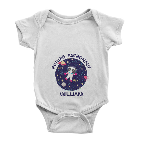 Personalised Name Cute Future Astronaut Shower Gift Baby Vest - Baby Bodysuit - Ai Printing
