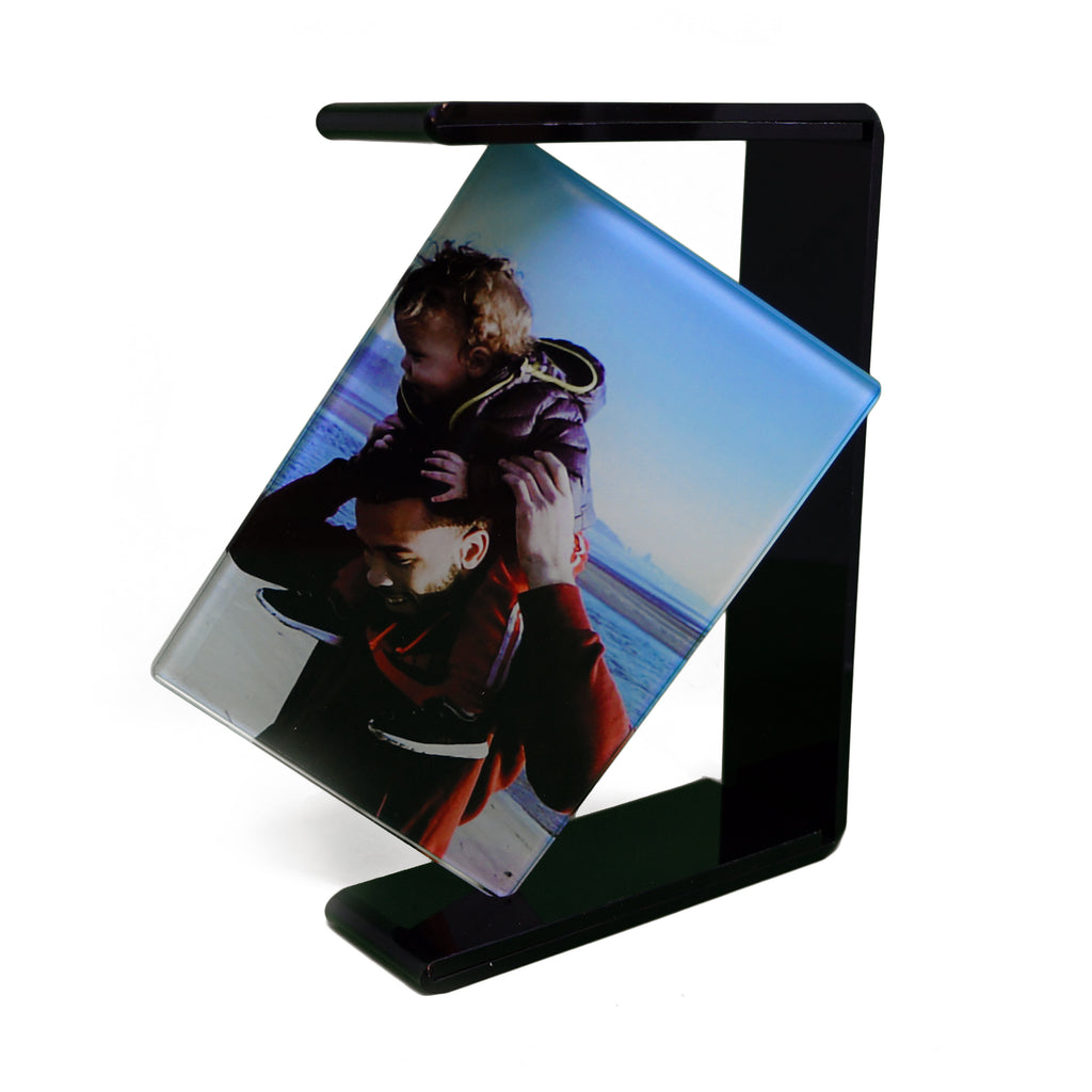 Custom Photo Glass with Black Rotating Frame - Ai Printing