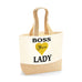 Personalised Name Boss Lady Jute Base Tote Bag | Ai Printing - Ai Printing