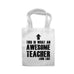 This is What An Awesome Teacher Look Like Shopping Cotton Tote Bag Gift For Teacher