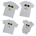 Personalised Mouse Family Cool Vacation Matching T-Shirts