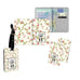 Personalised Name Passport Slim Cover Holder Luggage Tag Floral Stripy Crown - Ai Printing