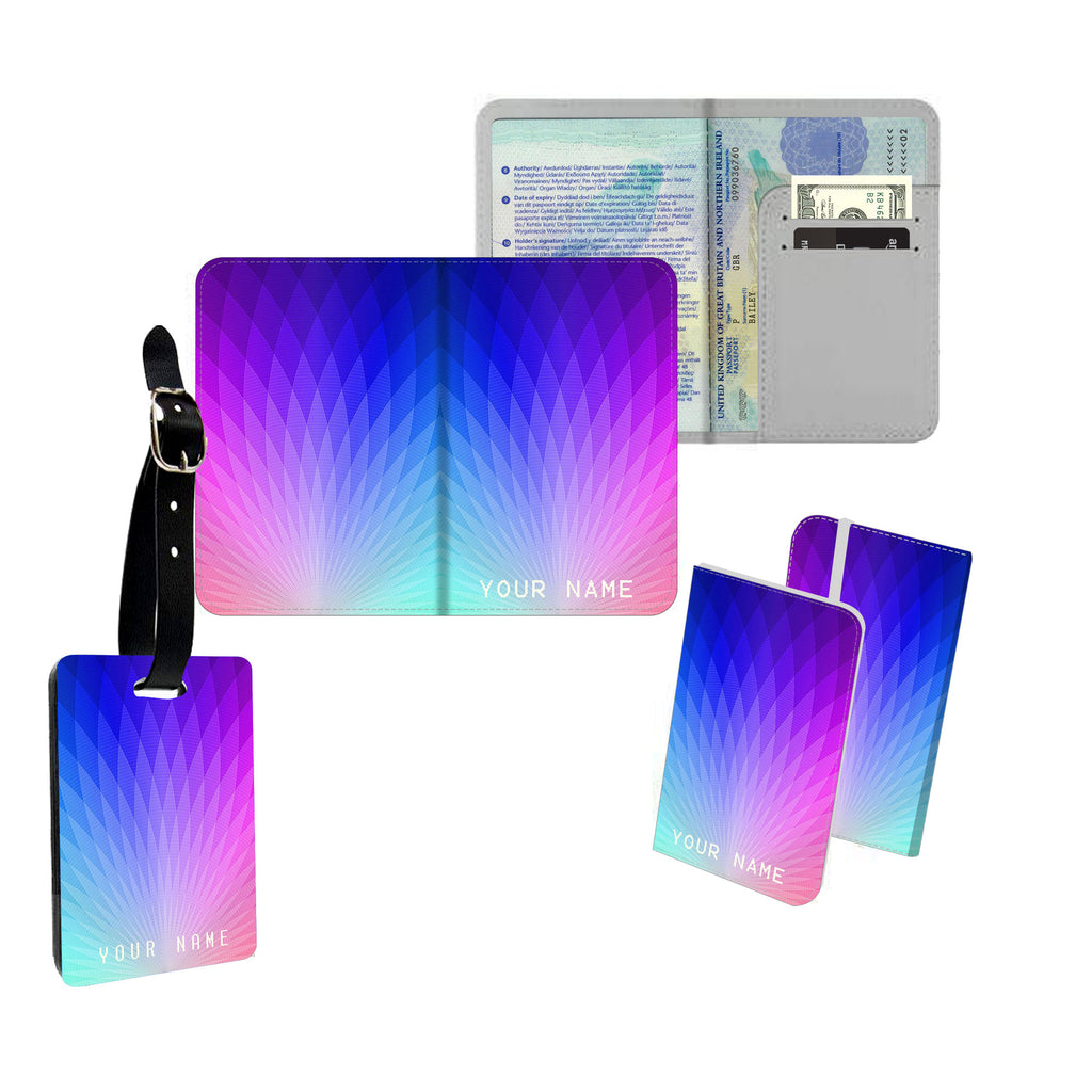 Personalised Name Passport Slim Cover Holder Luggage Tag Digital Colours - Ai Printing