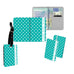 Personalised Name Passport Slim Cover Holder Luggage Tag Retro Green & White Polkadots - Ai Printing