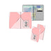 Personalised Name Passport Slim Cover Holder Luggage Tag Stripy Pink Crown - Ai Printing