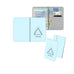 Personalised Name Passport Slim Cover Holder Luggage Tag Light Blue Triangles - Ai Printing