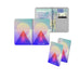 Personalised Name Passport Slim Cover Holder Luggage Tag Colorful Digital Shape - Ai Printing