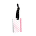 Personalised Name Passport Slim Cover Holder Luggage Tag Retro White & Pink Polkadots - Ai Printing