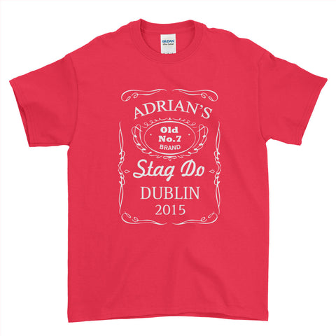 Old No. 7 Brand Stag Do Stag Party Night Stag Weekends - T-Shirt - Mens - Ai Printing