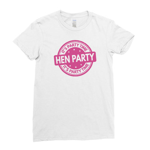 It's Party Time Hen Do Hen Party - T-Shirt - Womens - Ai Printing