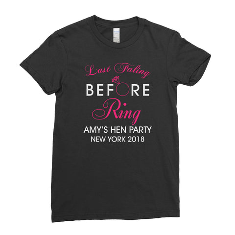 Before Ring Hen Do Hen Party - T-Shirt - Womens - Ai Printing