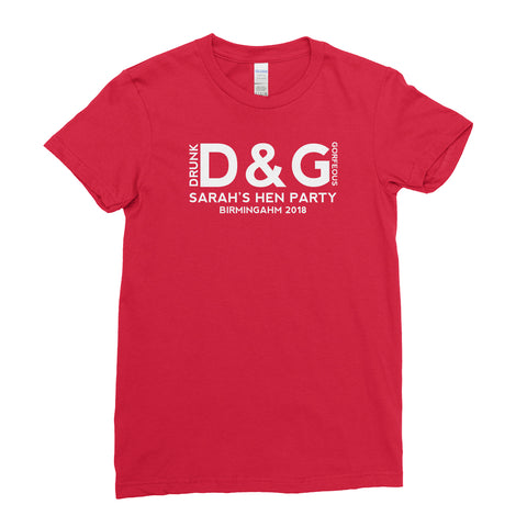 D & G Hen Do Hen Party - T-Shirt - Womens - Ai Printing