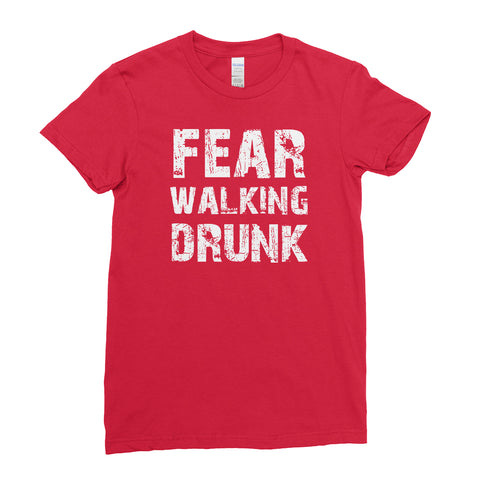Fear Walking Drunk Hen Do Hen Party - T-Shirt - Womens - Ai Printing
