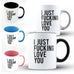 I Just Fucking Love You Funny Mug is a perfect gift for friend or family who enjoy decorating their office,  Funny coffee mugs, travel mugs and tea cups offered on Ai Printing. Get it while it's hot! Free delivery on UK orders. We ship worldwide  Coffee mugs uk > Funny Rude mugs  > Gift for Family > Funny Quote Mug >Gift for Him