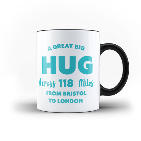 Personalised A Great Big Hug Distance Love Funny Mug