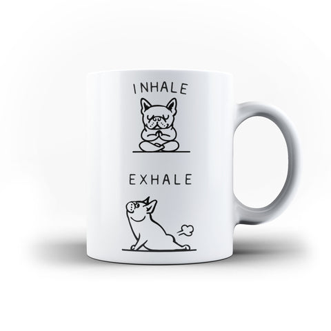 Inhale Exhale Funny Mug White Magic And Inner Color Mug