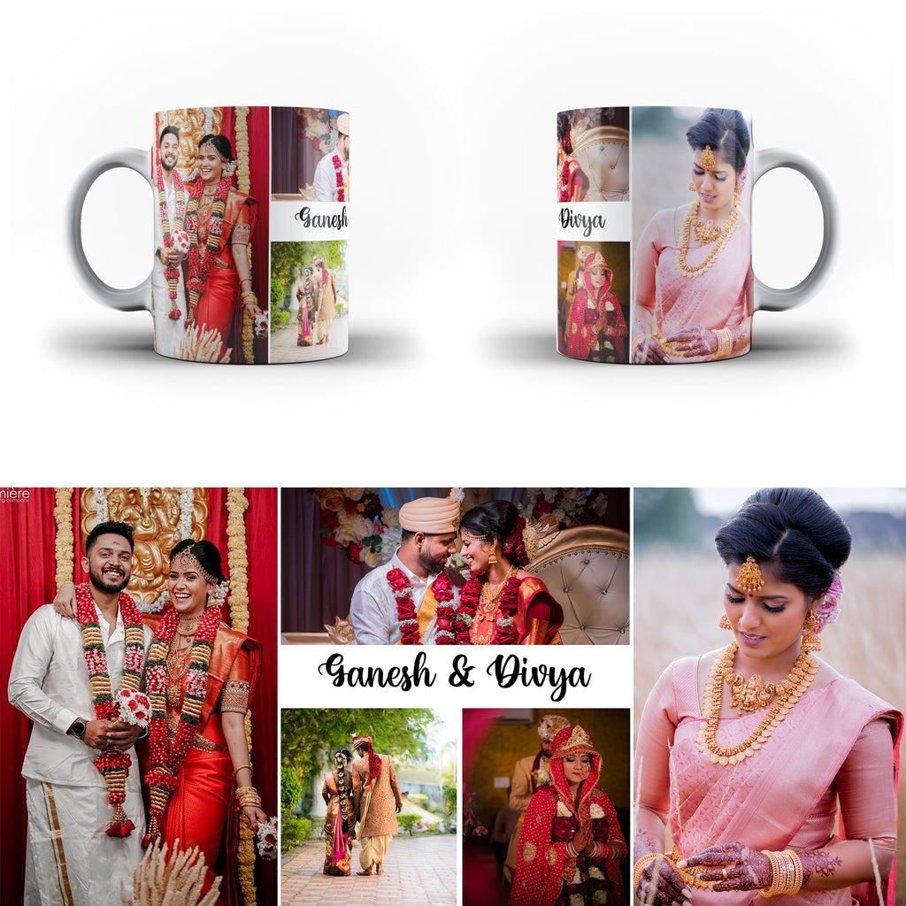 Custom Collage Wedding Anniversary Mug