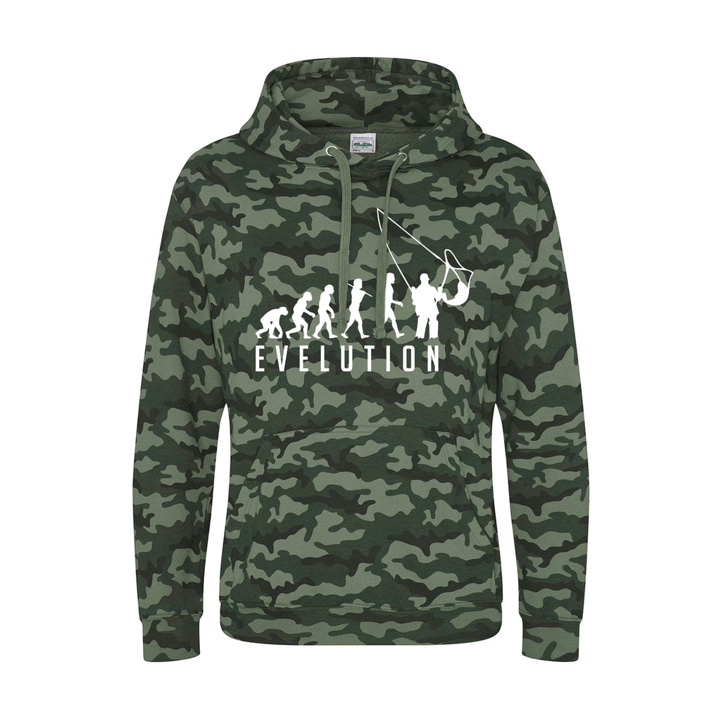 Fishing Evelution of a Fisherman fishing gifts Cool Camouflage Hoodie