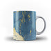 Printed Peacock Blue & Gold - Personalised Mug - White - Ai Printing