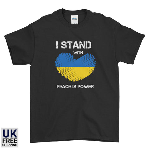 Peace is Power I Stand with Ukraine T-shirt