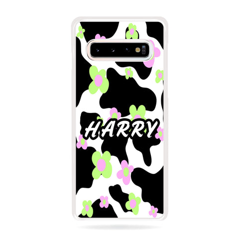 Personalised Phone Case Name Flower Marble Pastel Cute Phone Case Cover For iPhone Samsung