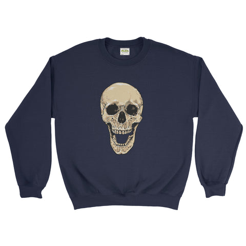 Halloween Skull Scary Skeleton Screaming Funny Unisex - Sweatshirt | Ai Printing