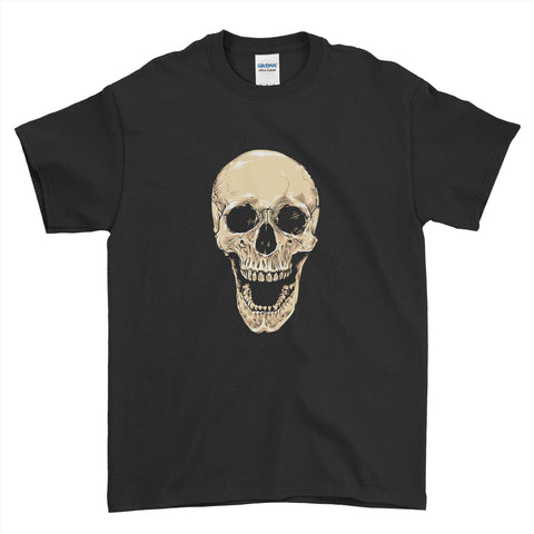 Halloween Skull Scary Skeleton Screaming Funny Rude  Mens T-Shirt | Ai Printing