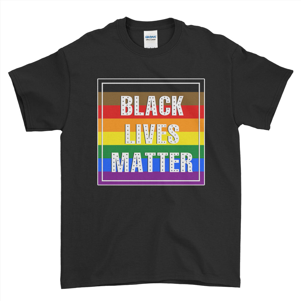 Black Lives Matter LGBT Pride Gay Lesbian Carnival Festival Rainbow T-Shirt - Mens T-Shirt - Ai Printing