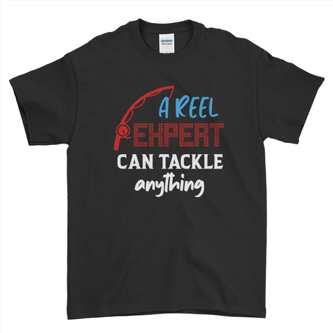 A Reel Expert Can Tackle Any Fish Fishing Mens T-Shirt