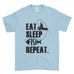 Eat Sleep Fish Repeat Fishing Mens T-Shirt
