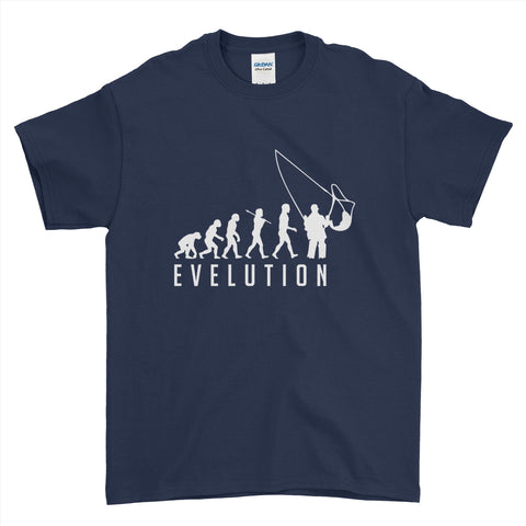 Evolution of a Fisherman Mens T-Shirt