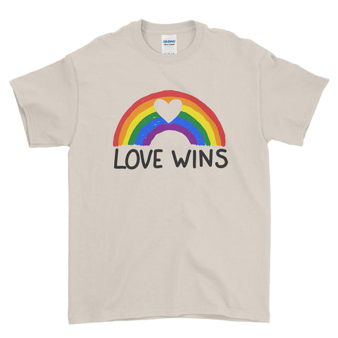 Love Wins LGBT Pride Gay Lesbian Carnival Festival Rainbow T-Shirt - Mens T-Shirt - Ai Printing