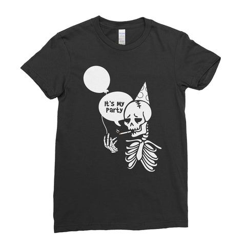 It's My Skeleton Funny Halloween Party - Women T-shirt | Ai Printing